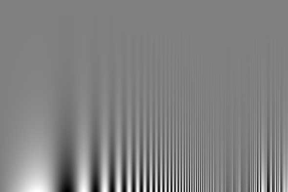 A grayscale abstract image featuring vertical lines that gradually become lighter from the top to the bottom. The lines vary in width, creating a textured, gradient effect across the image.